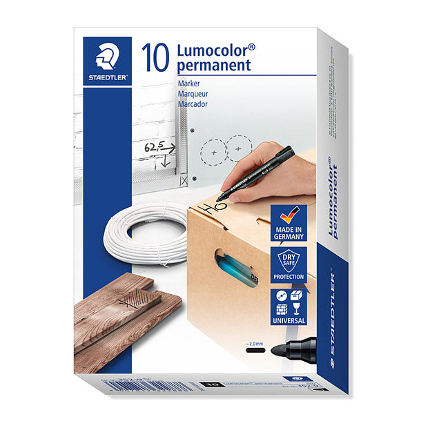 Staed PermMrk 352 Bul Blk Bx10 Black