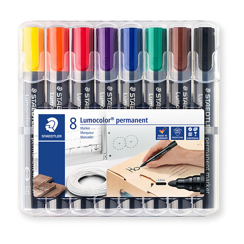 Staed PermMrk 352 Bull Ast Bx8 Assorted