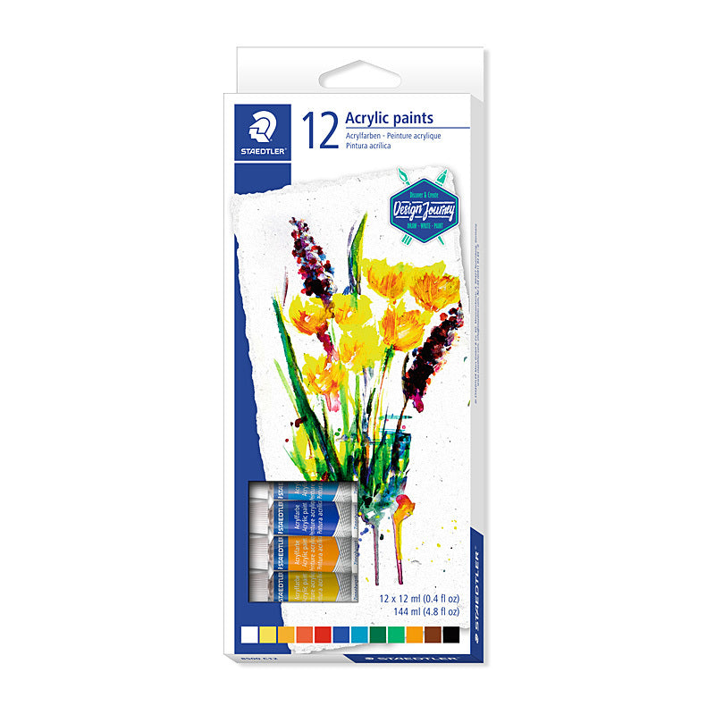 Staed Acrylic Paint Asst Bx12 Assorted