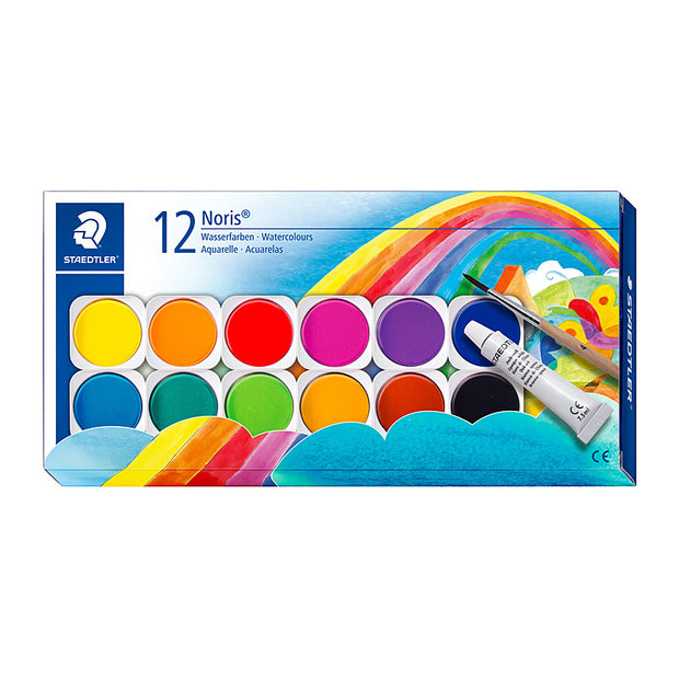 Staed Nor W/C Paint Tray/Brush Assorted