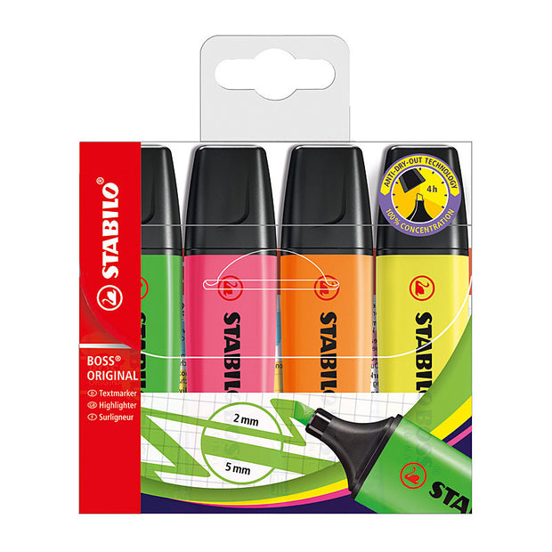 Stabilo Boss H/Lightr Ast Wlt4 Assorted