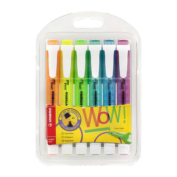 Stabilo SwingCool H/L Ast Wlt6 Assorted