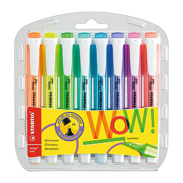 Stabilo SwingCool H/L Ast Wlt8 Assorted