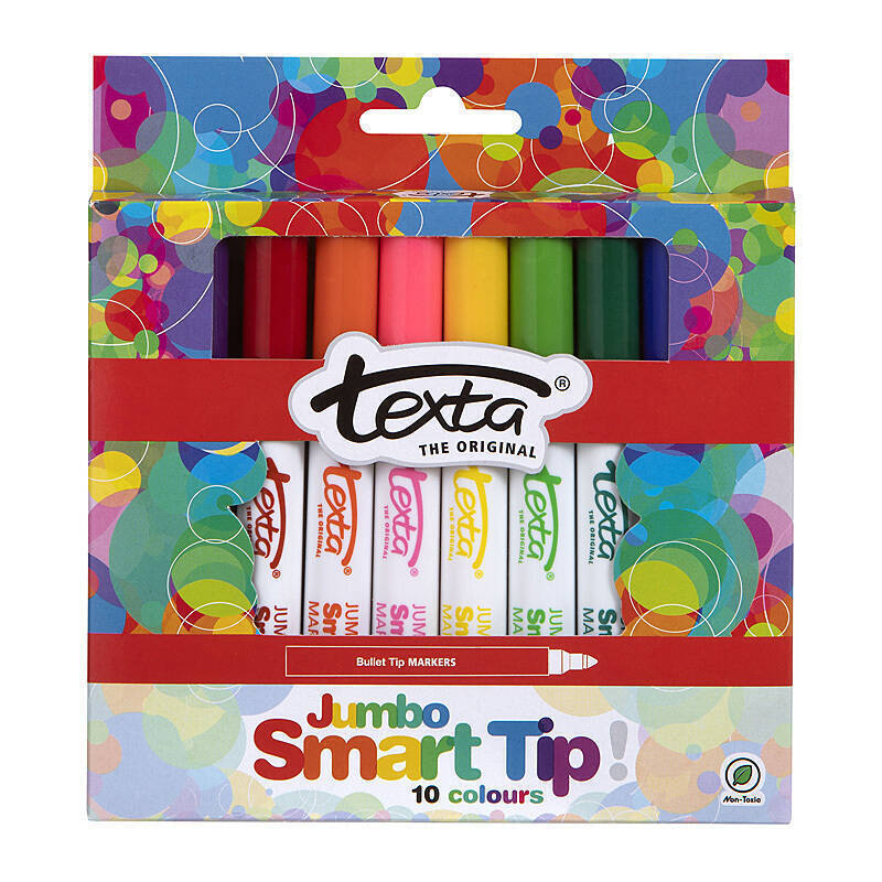 Texta SmrtTip Mkr Jum Ast Pk10 Assorted