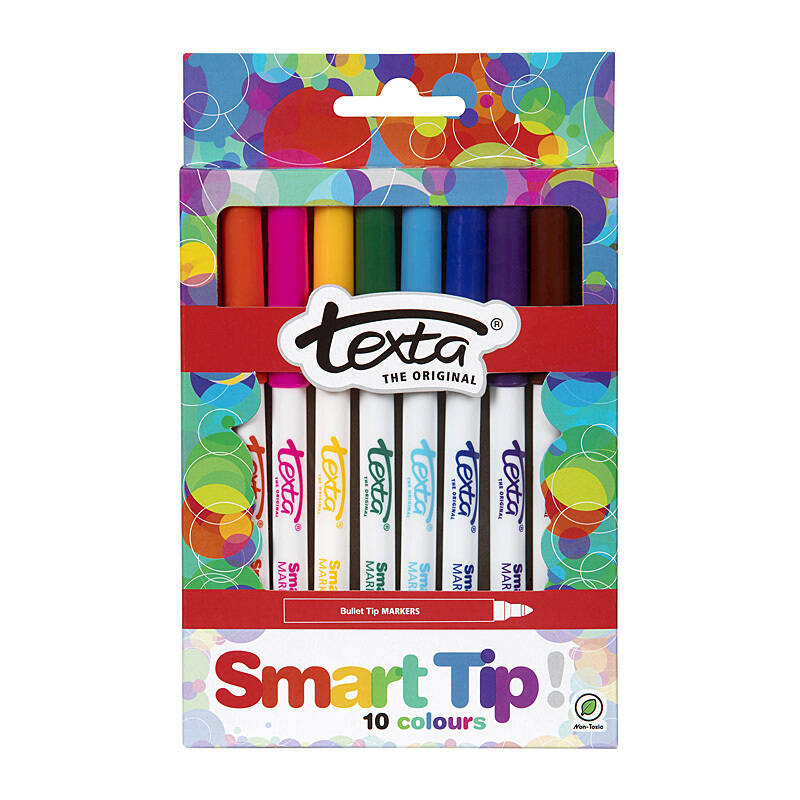 Texta Smart Tip Markers Pk10 Assorted