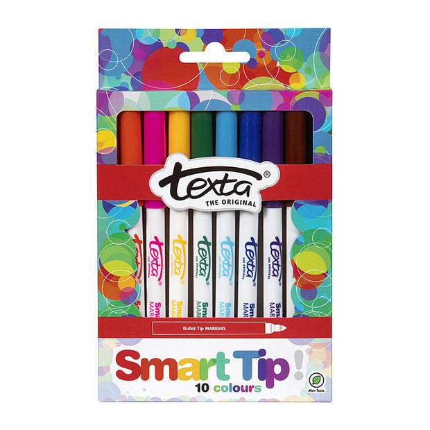 Texta Smart Tip Markers Pk10 Assorted