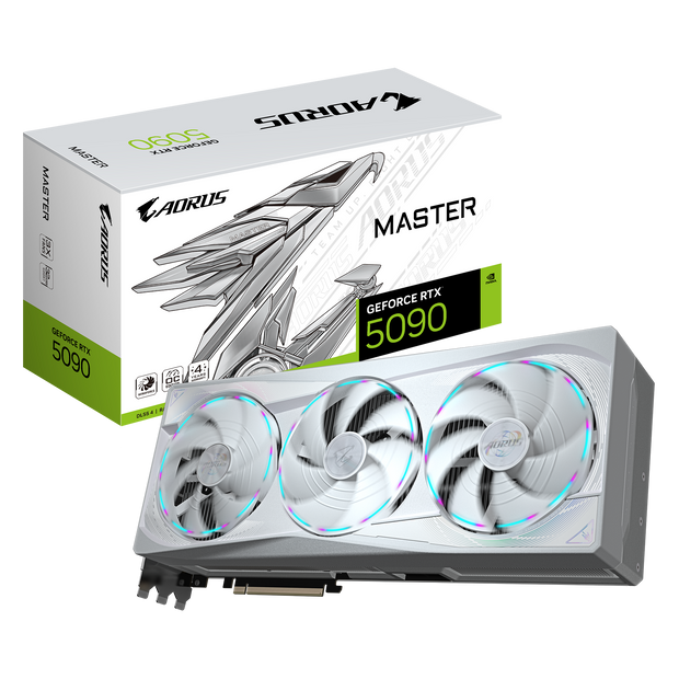 AORUS GeForce RTX 5090 MASTER ICE 32G;28 Gbps 7680x4320 graphics card
