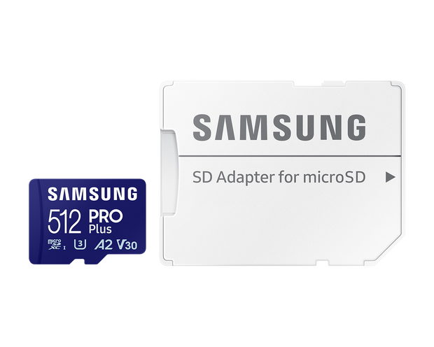 512GB PRO Plus Micro SD Memory Card /w Adapter, UHS-1 SDR104, Class 10, Grade 3 (U3), Read/Write Up to 180MB/s/130MB/s, 10 Years Limited Warranty