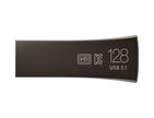 Bar Plus USB Drive, Titan Gray, Metallic Chassis, 128GB USB3.1, Up to 300MB/s, 5 Years Warranty