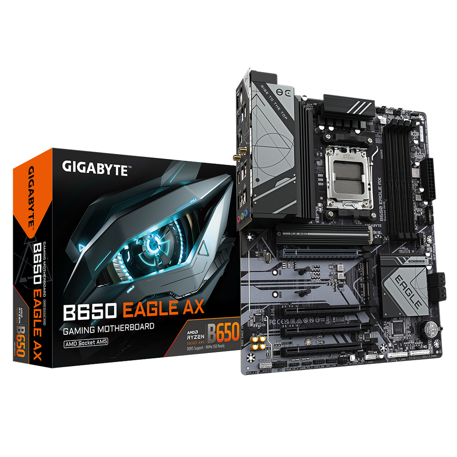 B650 EAGLE AX/AMD AM5/ATX/4x DDR5 up to 192GB/7600MHz/PCIe 4.0 x1 3.0 x1/M.2 x3