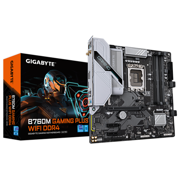 B760M GAMING PLUS WIFI DDR4/INTEL LGA1700/MATX/4x DDR4 up to 128GB/5333MHz/PCIe 4.0 x1 3.0 x1/M.2 x2