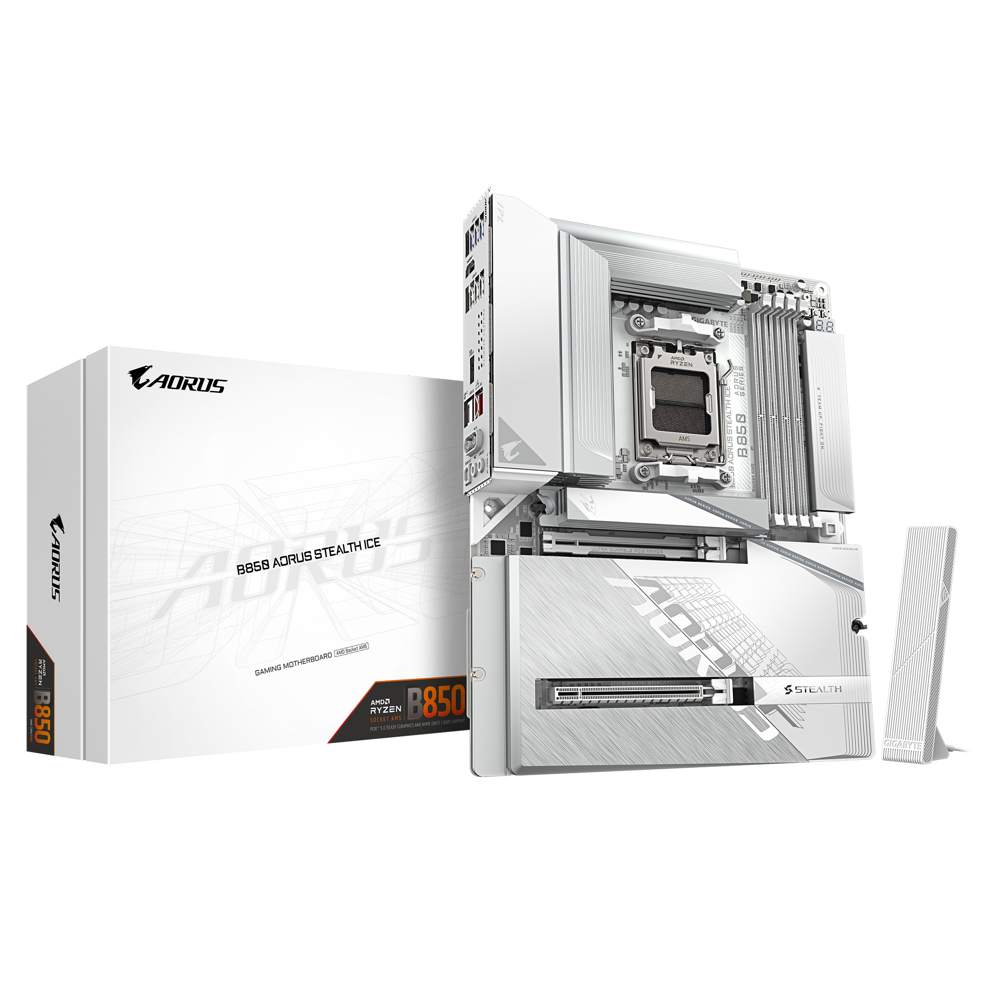 B850 A STEALTH ICE AMD AM5 B850/rev.1.0 ATX/RTL8922AE