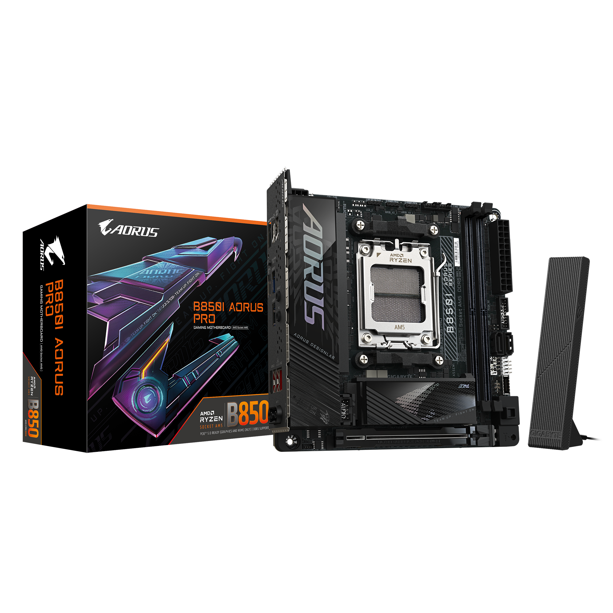 B850I AORUS PRO Motherboard; Socket AM5 Supports AMD Ryzen Series Processors; 2 x DIMMs, Dual Channel DDR5; with AMD B850 chipset