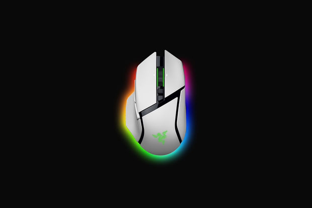 Razer Basilisk V3 Pro 35K - Ergonomic Wireless Gaming Mouse - White Edition - AP Packaging