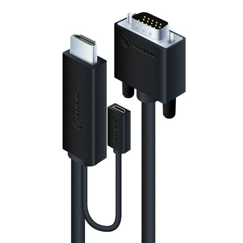 ALOGIC 2m HDMI to VGA Cable with USB Power