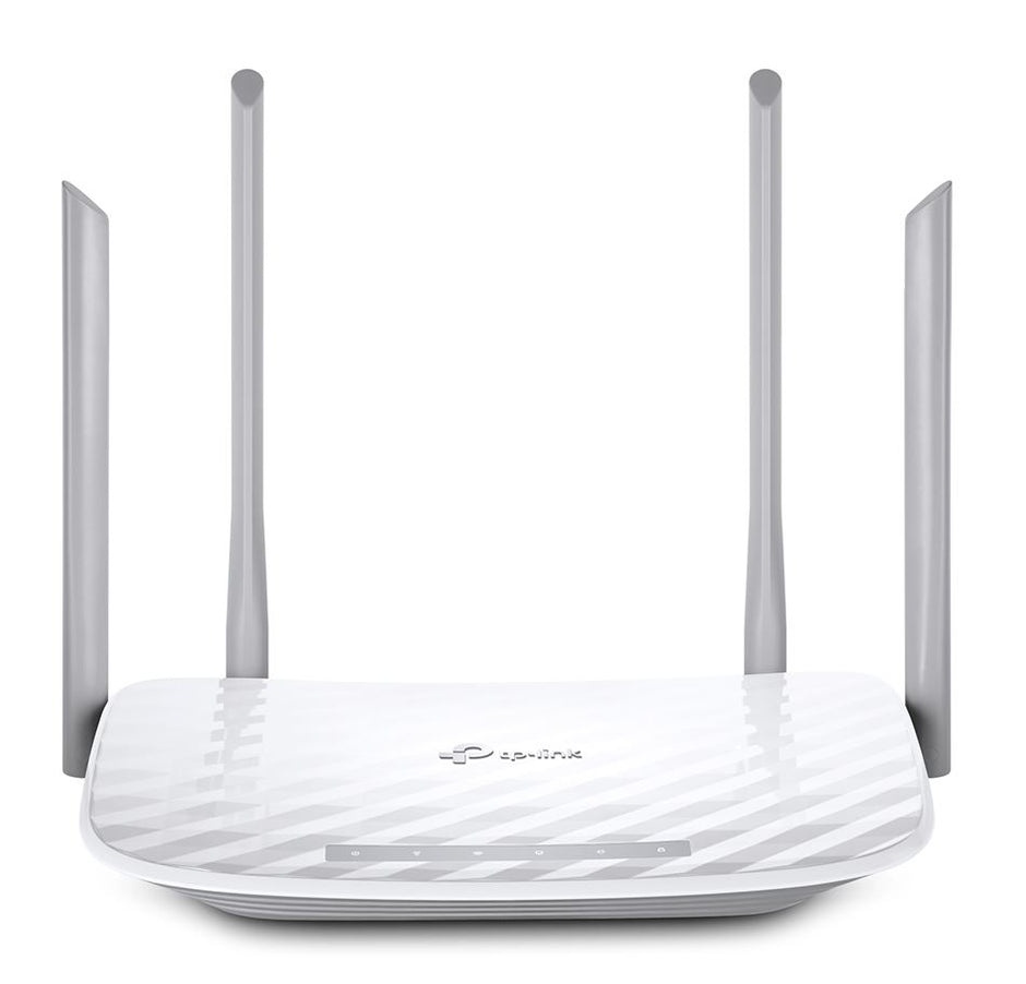 AC1200 WHITE Wireless Dual Band Router,4 fixed antennas,2.4GHz:300Mbps5GHZ867Mbps,4x10/100Mbps LAN,Power2.4G Wi-Fi5G Wi-FiInternet AN PS, Wi-FiReset