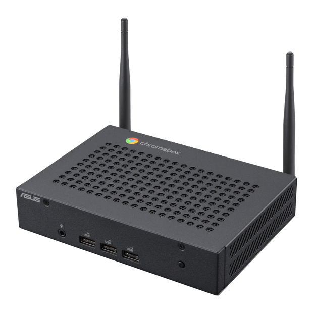 CF40 Fanless Chromebox - Celeron N4500, 8GB, 64GB eMMC, 5xUSB-A, 1xUSB-C, 2Xhdmi 4k, ChromeOS, 3YR OSS -  Not Compatible with Google Meets