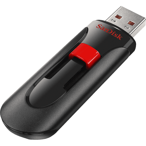 SanDisk Cruzer Glide USB Flash Drive, CZ60 64GB, USB2.0, Black, retractable design, 5Y