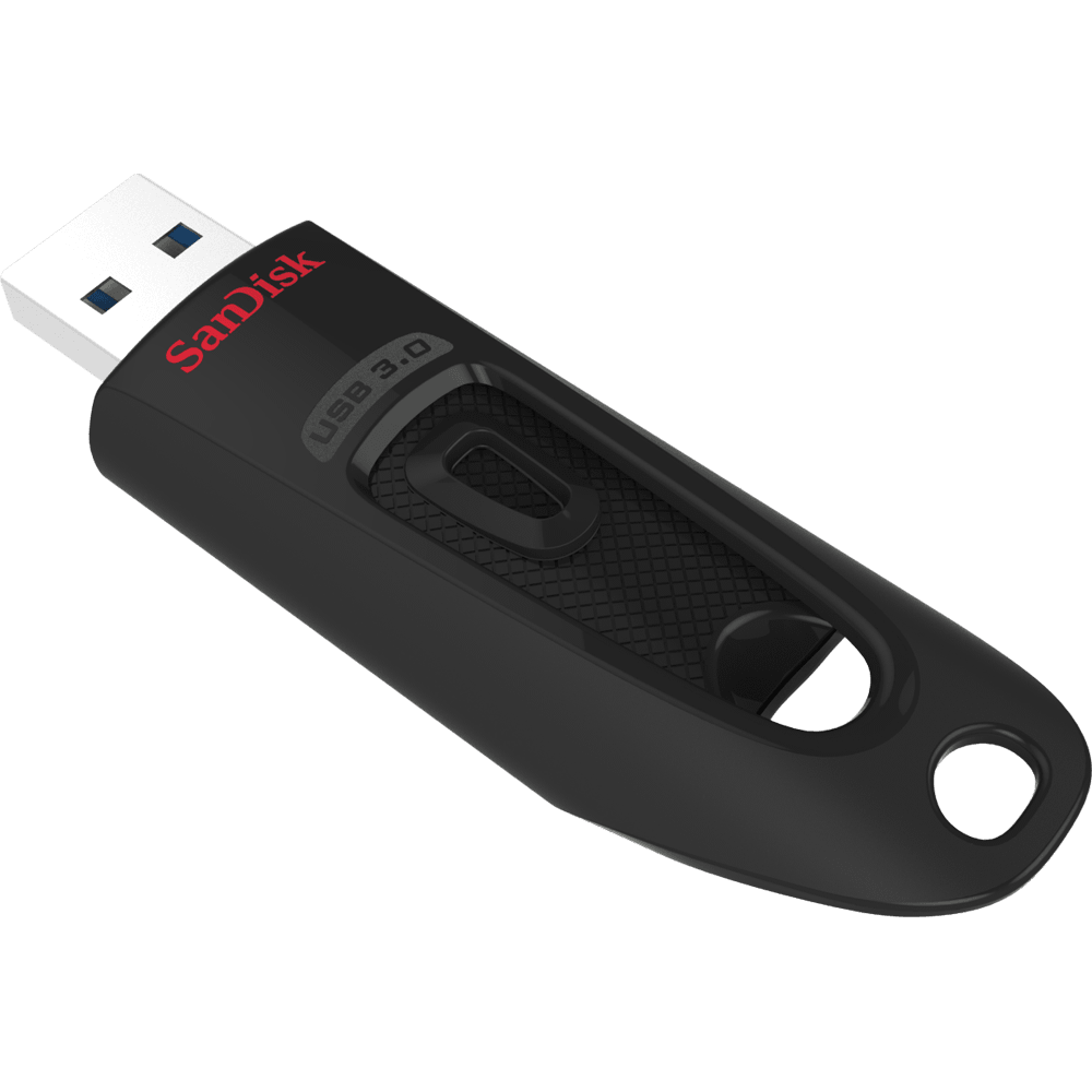 SanDisk Ultra USB 3.0 Flash Drive, CZ48 32GB, USB3.0, Blue, stylish sleek design, 5Y