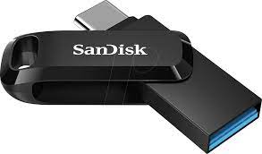 SanDisk Ultra Dual Drive Go USB Type-C Flash Drive, USB Type C, Black, USB3.1-Type C reversible connector, Swivel Design, Type-C enabl