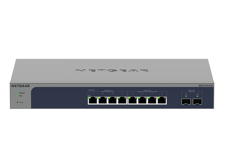 NETGEAR 8-Port Multi-Gigabit/10G Ethernet Smart Managed Pro Switch with 2 SFP+ Ports (MS510TXM)