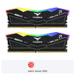 T-FORCE DELTA, RGB BLACK, DDR5, 5600MHz, 8GB Kit (8Gb x 2), CL40-40-40-76, 1.2V, Limited Lifetime Warranty, INTEL XMP 3.0, AMD EXPO Ready