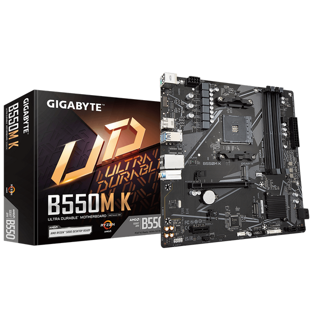 B550M K/AMD AM4/MATX/4x DDR4 up to 128GB/4733MHz/PCIe 4.0 x1 3.0 x1/M.2 x2