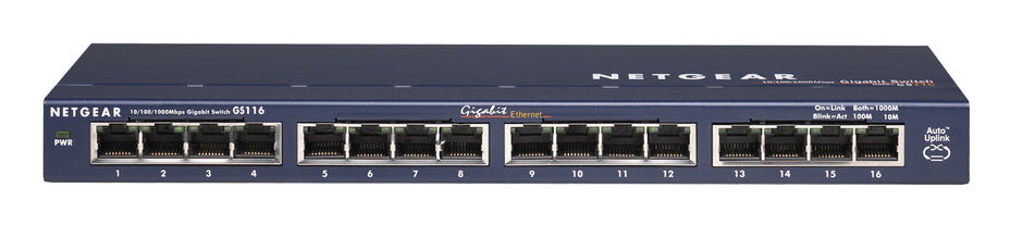 NETGEAR GS116, 16-port Gigabit Desktop Switch