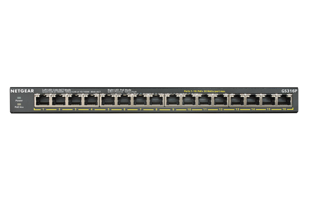 NETGEAR SOHO 16-port PoE+ Gigabit Unmanaged Switch (115W PoE Budget)