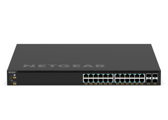 NETGEAR M4350-24G4XF 28-port Layer 3 Stackable Fully Managed Switch with 24 x 1G POE+ & 4 x 10GBASE-X SFP+, ProSAFE Lifetime Warranty (GSM4328)*NEW
