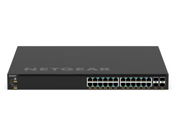 NETGEAR M4350-24G4XF 28-port Layer 3 Stackable Fully Managed Switch with 24 x 1G POE+ & 4 x 10GBASE-X SFP+, ProSAFE Lifetime Warranty (GSM4328)*NEW