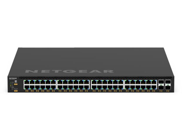 NETGEAR M4350-48G4XF 52-port Layer 3 Stackable Fully Managed Switch with 48 x 1G POE+ & 4 x 10GBASE-X SFP+, ProSAFE Lifetime Warranty (GSM4352)*NEW