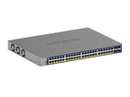 NETGEAR  48-Port Gigabit PoE+ Ethernet Smart Switch with 4 SFP+ Ports, 380W, Remote/Cloud management option with NETGEAR Insight (GS752TXPv3)