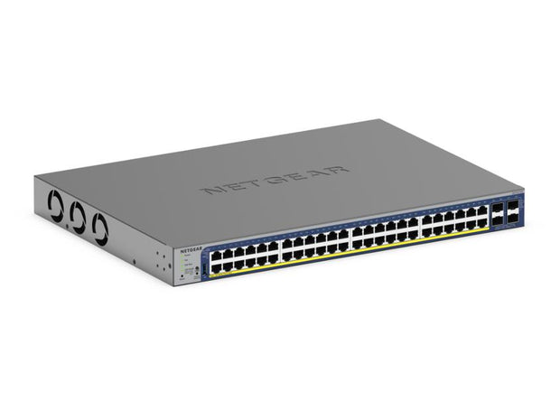 NETGEAR  48-Port Gigabit PoE+ Ethernet Smart Switch with 4 SFP+ Ports, 380W, Remote/Cloud management option with NETGEAR Insight (GS752TXPv3)