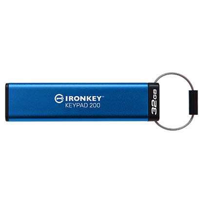 32GB IronKey Keypad 200, FIPS 140-3 Lvl 3 (Pending) AES-256 Encrypted