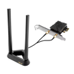WiFi 7 PCI-E Adapter with 2 external antennas and magnetized base