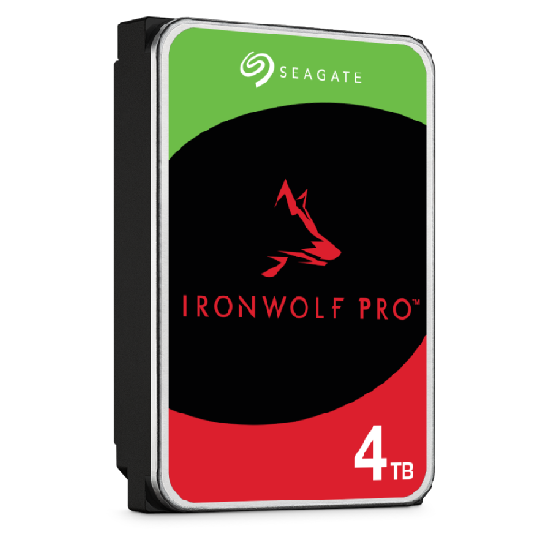 IronWolf Pro, NAS, 3.5" HDD, 4TB, SATA 6Gb/s, 7200RPM, 256MB Cache, 5 Years or 2M Hours MTBF Warranty