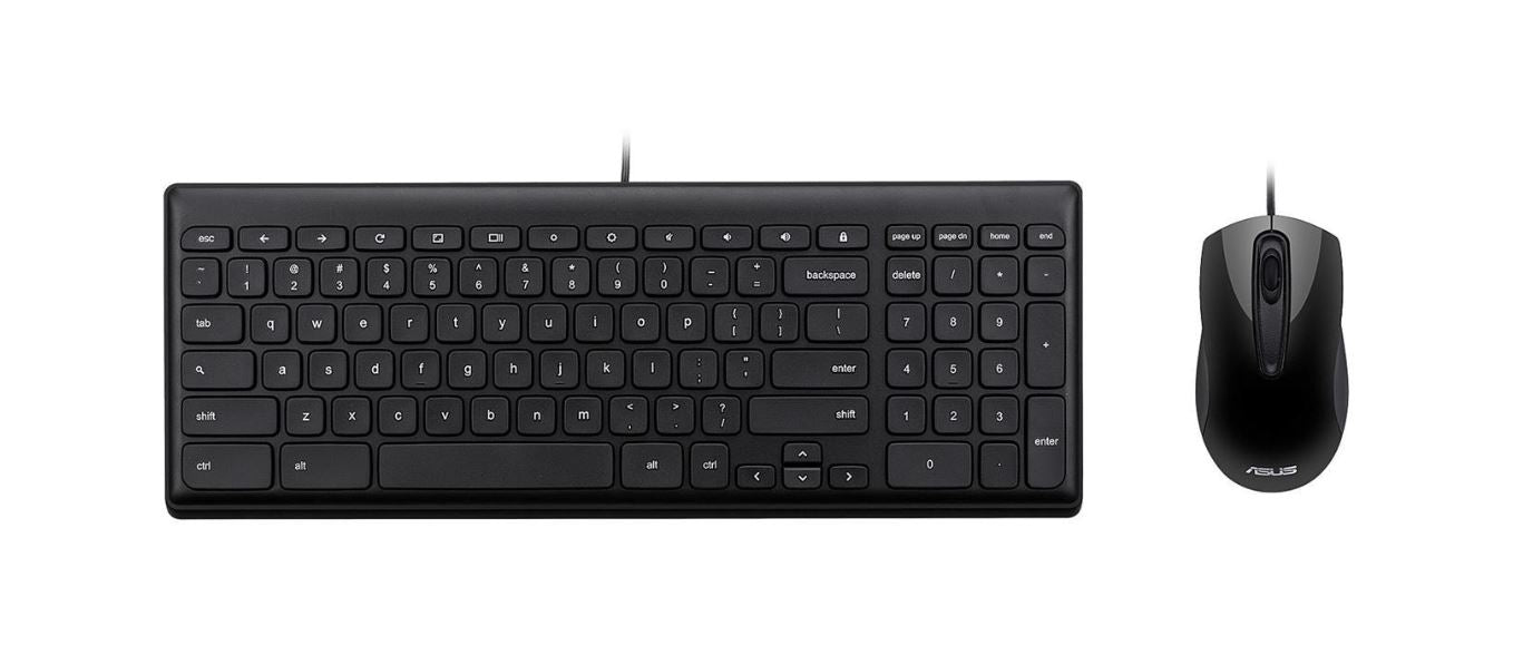 Asus Chrome Layout Wired Keyboard & Mouse Set