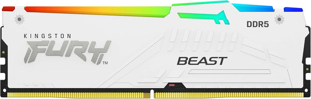 FURY Beast White, DDR5, 32GB Kit (16GB x 2), 6000MHz, CL40, 1.35V, Limited Lifetime Warranty