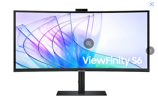 SAMSUNG S65VC WEBCAM 34" 1000R Curved, VA, 21:09 3440x1440, 5MS, 100HZ, HDR 10, KVM, 1XDP, 1XHDMI, 1x Type-C(90W), RJ-45, SPK, USB-HUB, HAS, VESA, 3Y