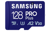 128GB PRO Plus Micro SD Memory Card /w Adapter, UHS-1 SDR104, Class 10, Grade 3 (U3), Read/Write Up to 180MB/s/130MB/s, 10 Years Limited Warranty