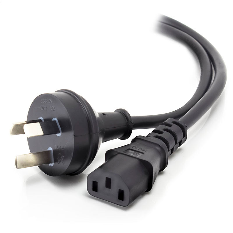 ALOGIC 0.5m Aus 3 Pin Mains Plug to IEC C13 - Male to Female