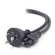2m AUS Pin Mains Plug to IEC C5 - Male to Female - Retail Box Packaging