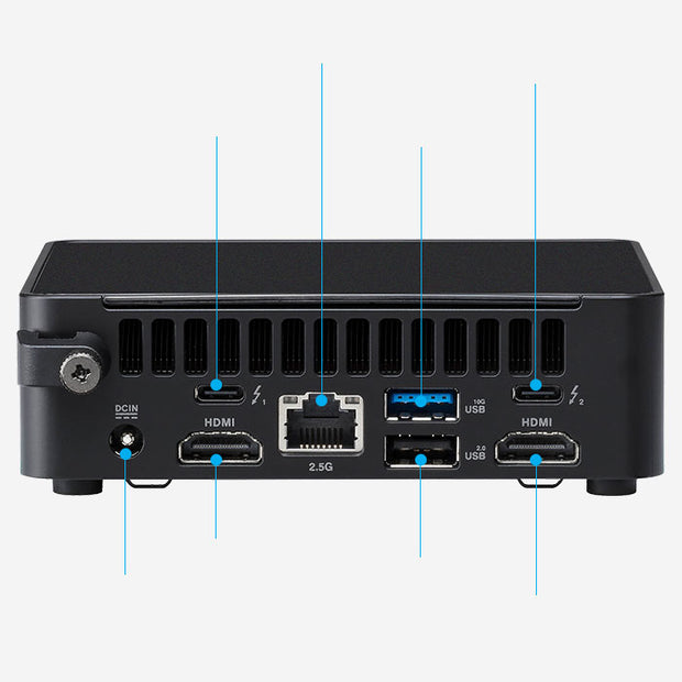ASUS NUC 14 PRO/ Revel Canyon/ MTL-H 28W (U5 125H)/ Slim Kit(L6) - No Cord requires AC06C05AU