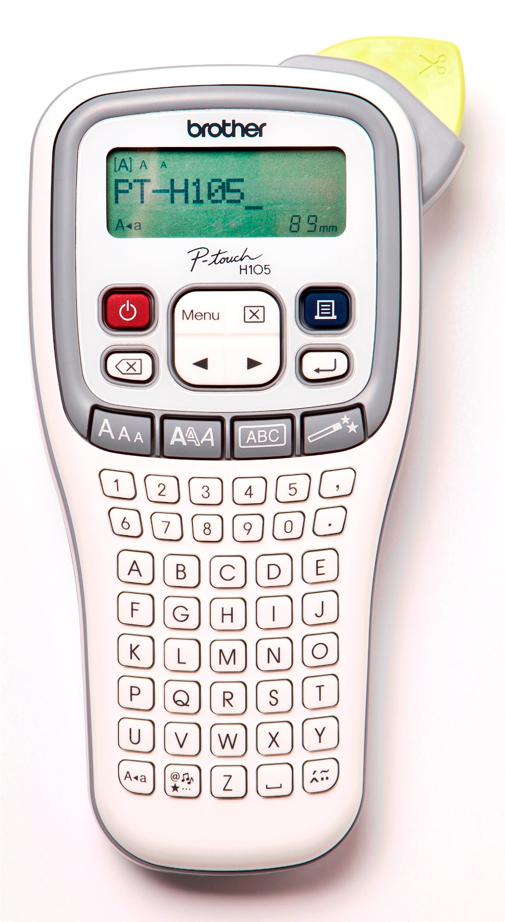 WHITE,GRAY ACCENT HANDHELD LABELLER, 3.5-12MM TZE TAPE MODEL
