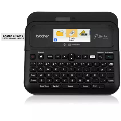 PC & BLUETOOTH CONNECTABLE PORTABLE P TOUCH LABELLER W/ COLOUR DISPLAY - 3.5-24MM TZE TAPE MODEL / Receive 20% off when you purchase with 12x TZE-251