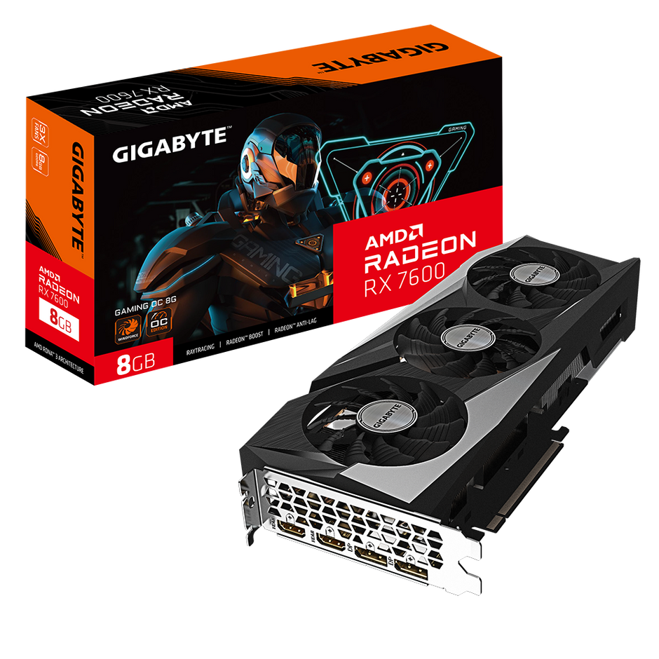 AMD Radeon RX 7600 8GB GDDR6 128 bit/2355-2755MHz/DisplayPort 1.4a x2 HDMI 2.1a x2