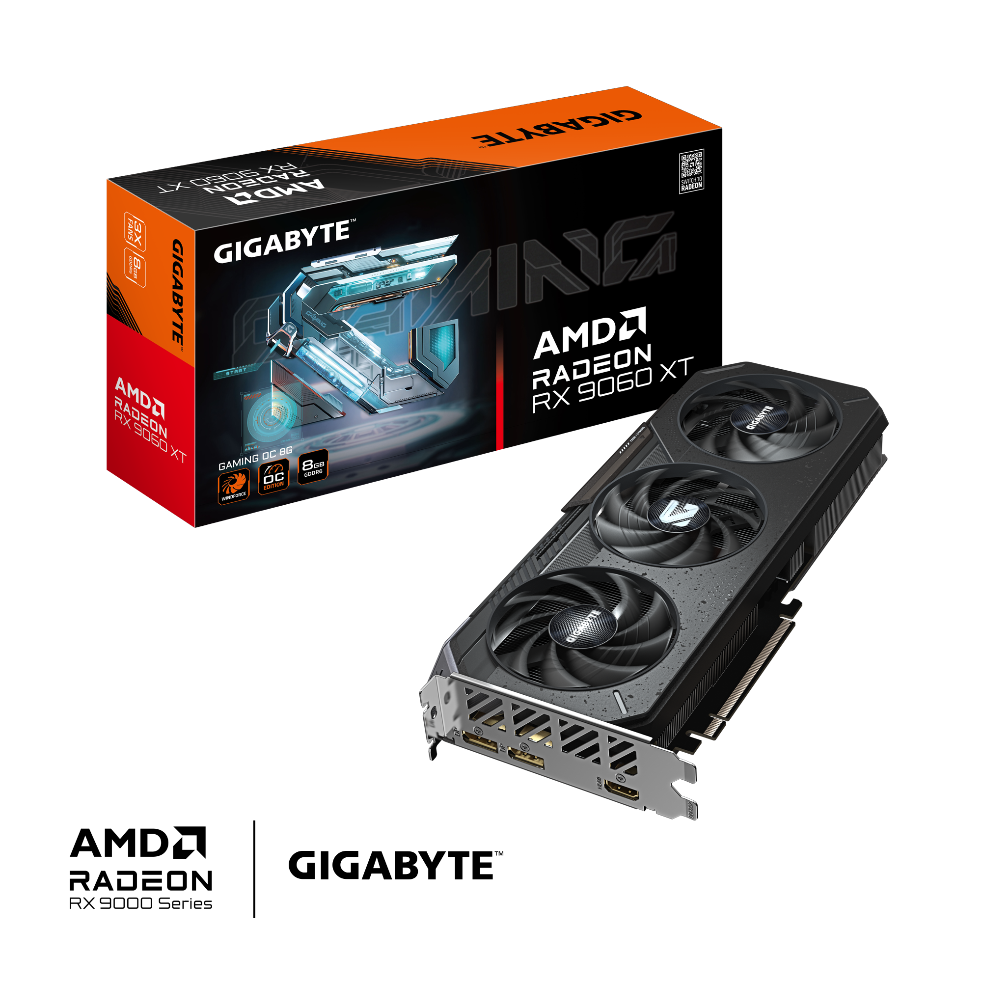 Radeon RX 9060 XT GAMING 8G; Memory Bus 128 bit; DisplayPort 2.1a x2 HDMI 2.1b x1