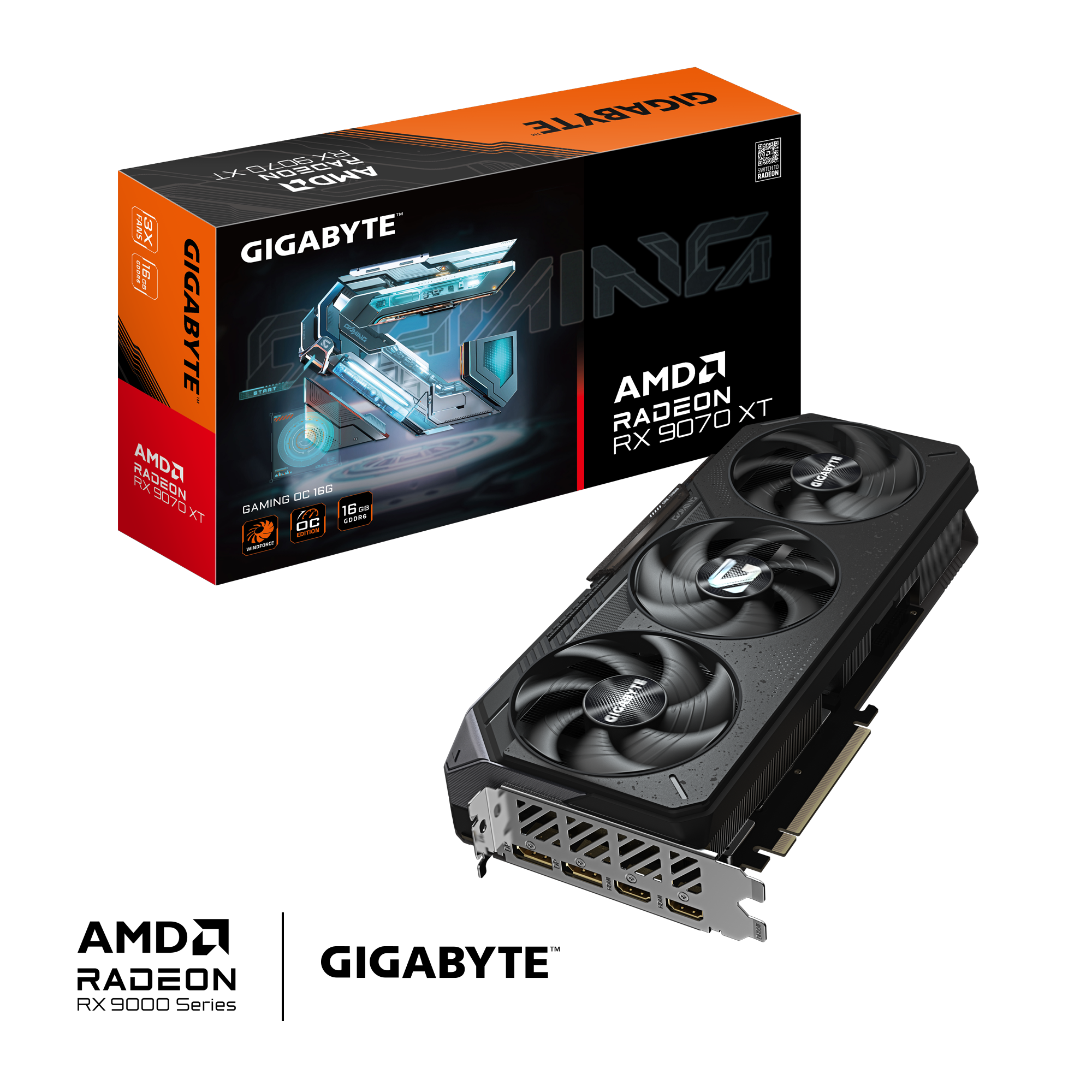 Radeon RX 9070 XT GAMING OC 16G; Memory Type GDDR6; 256 bit; Digital max resolution 7680x4320; Boost Clock: up to 3060 MHz; Game Clock 2520 MHz