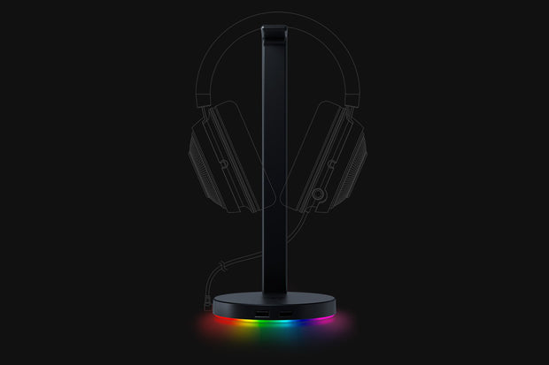Razer Base Station V2 Chroma - Chroma Enabled Headset Stand with USB 3.1 Hub and 7.1 Surround Sound